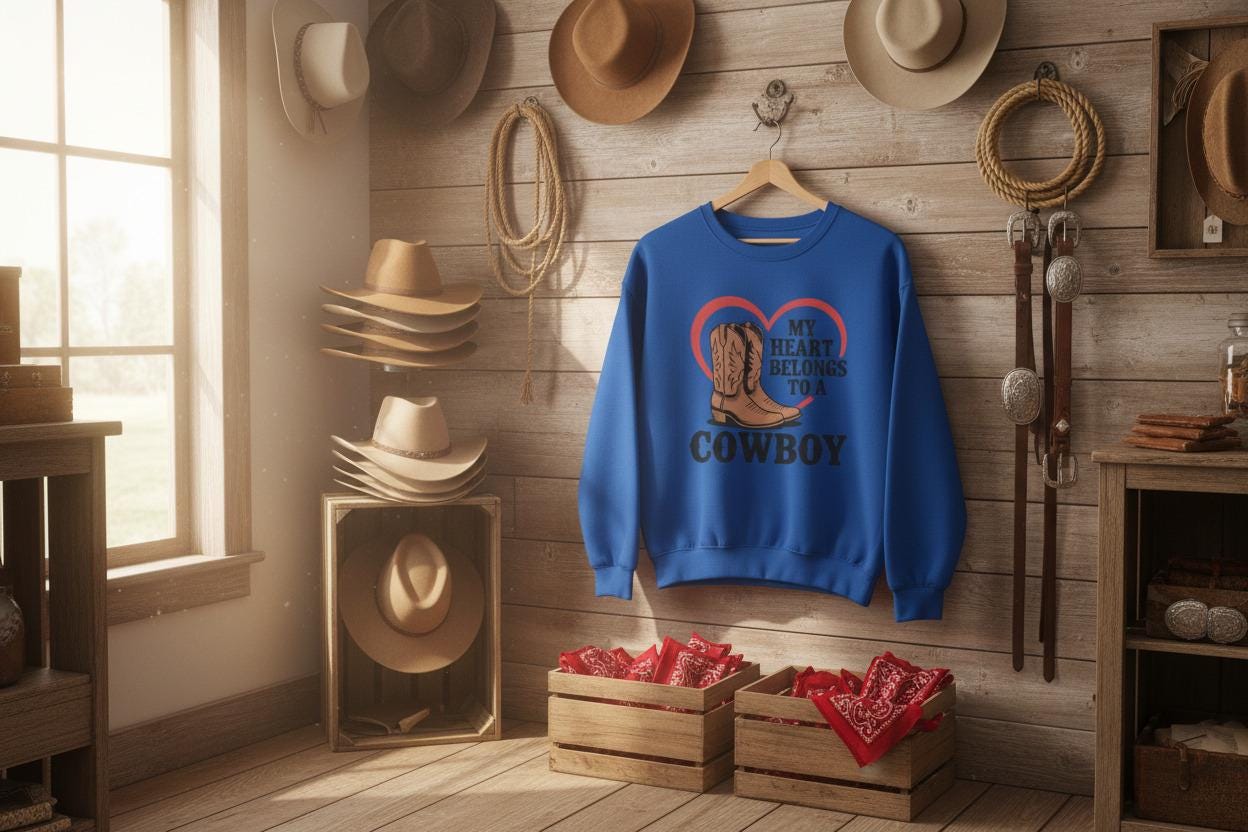 Sweatshirt NuBlend Fleece Cowboy Heart Limited Edition