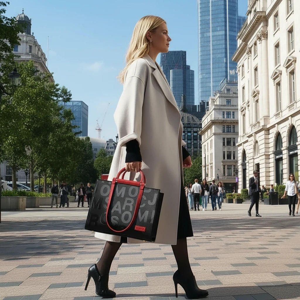 Large Capacity Women's Tote Bag with Letter Design