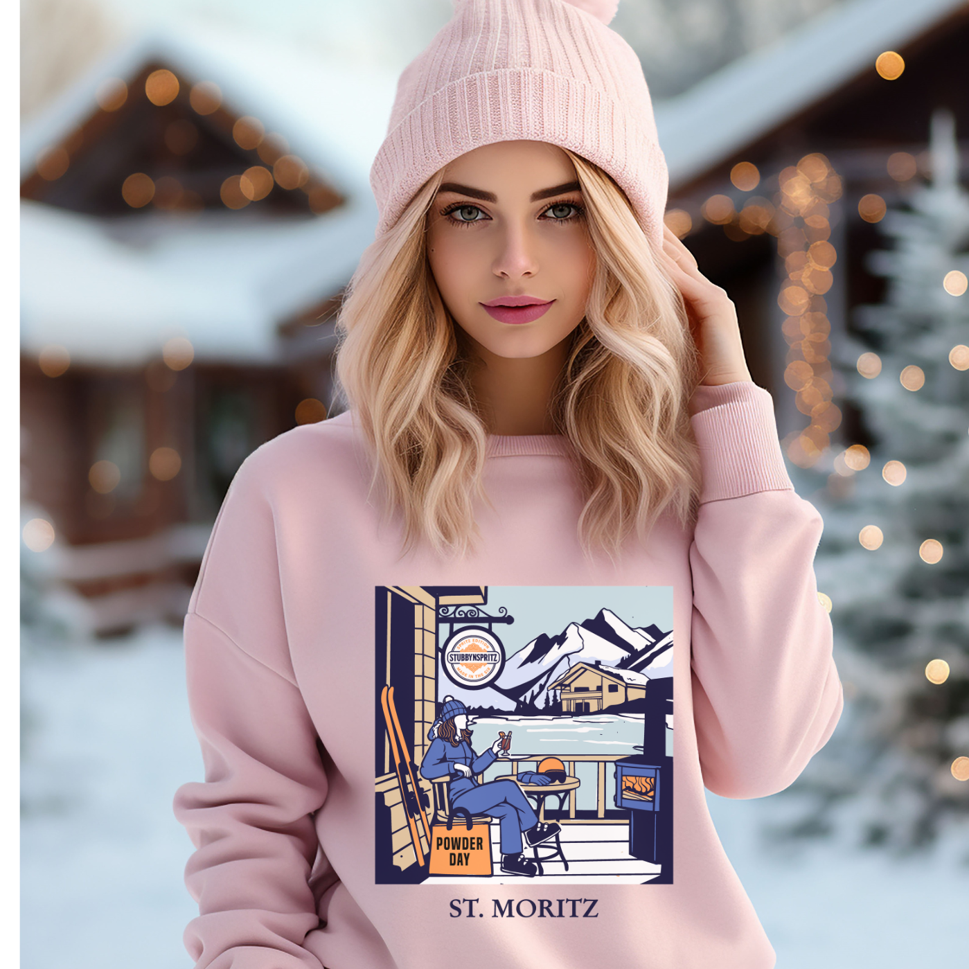 St Moritz Ski Sweatshirt Cotton Polyester Blend Heritage Collection Limited Edition