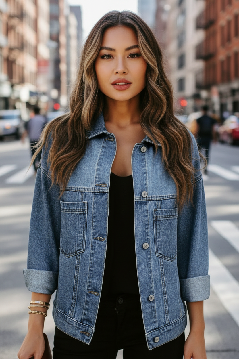 Premium Denim Jacket Oversized Light Blue Limited Edition