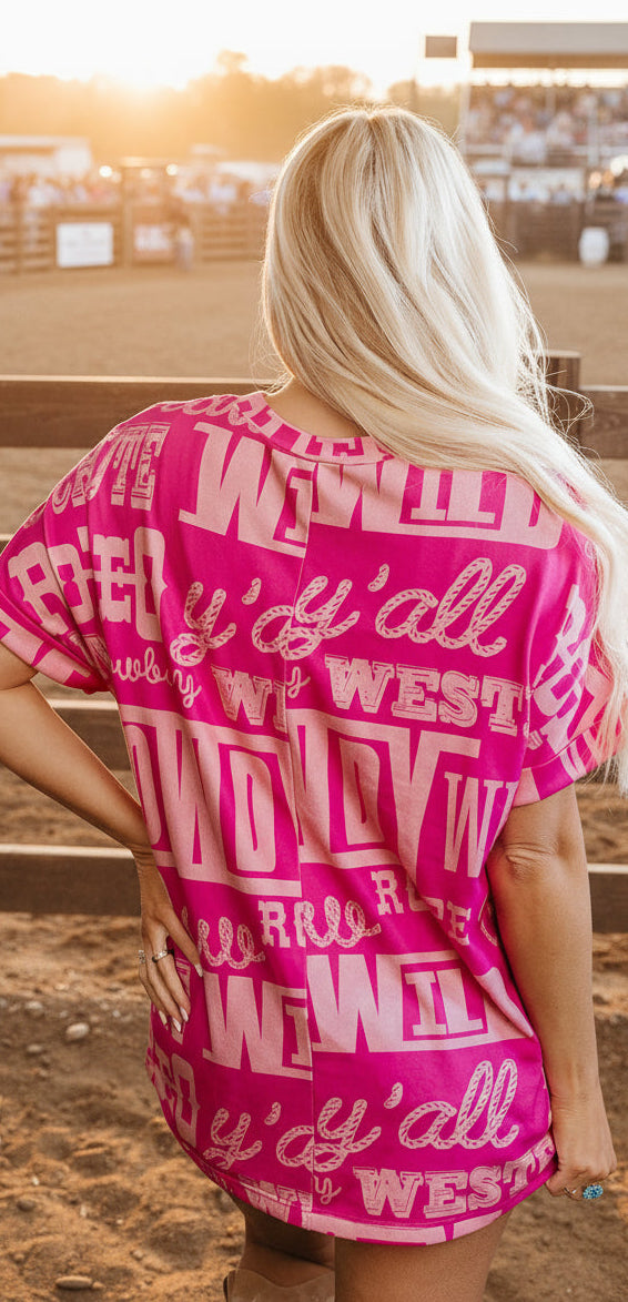 Rose Pima Cotton Cowboy Tee Rose Collection Limited