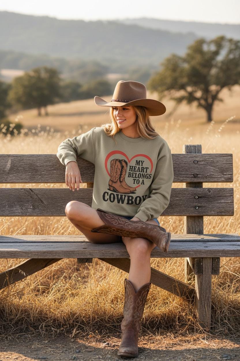 Sweatshirt NuBlend Fleece Cowboy Heart Limited Edition