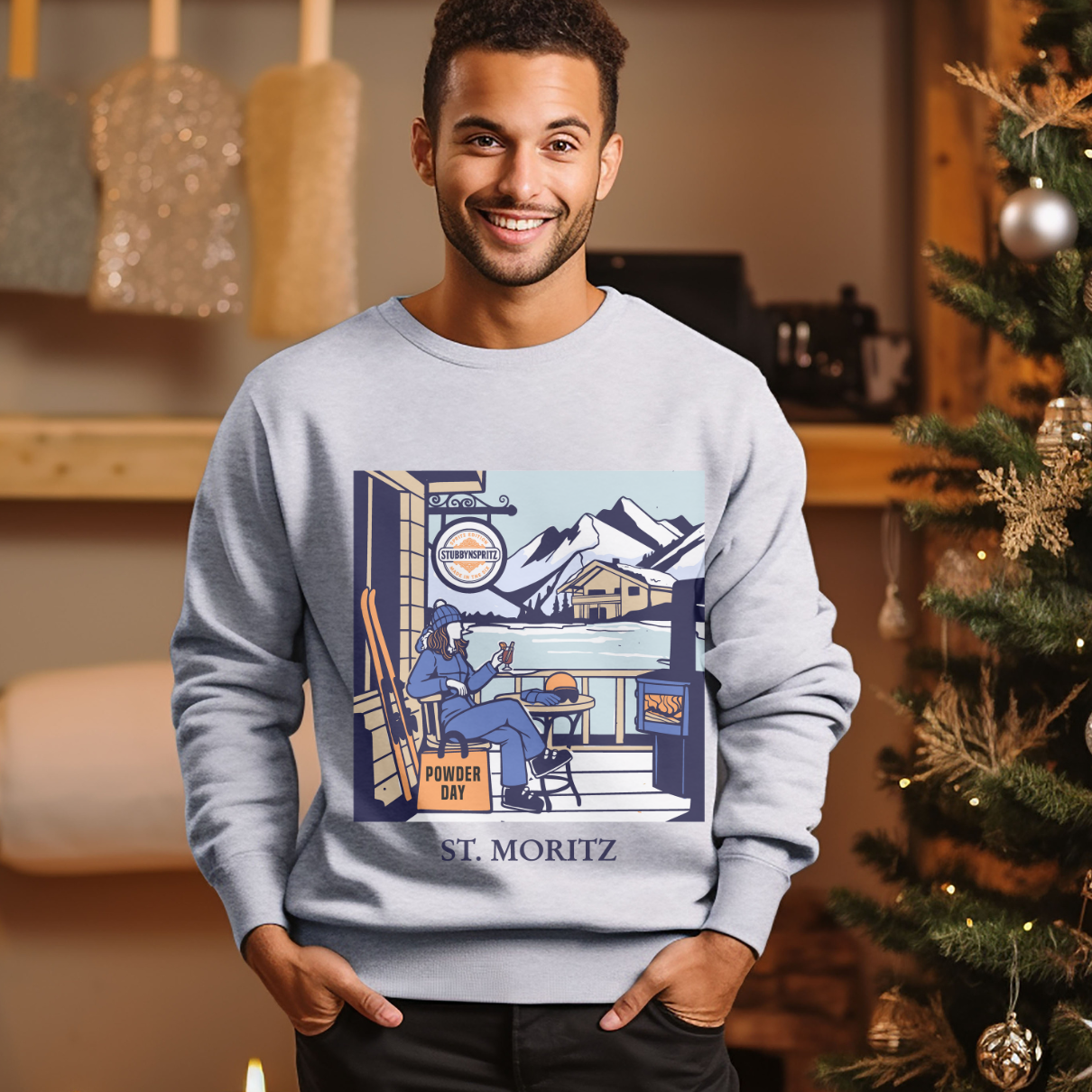 St Moritz Ski Sweatshirt Cotton Polyester Blend Heritage Collection Limited Edition