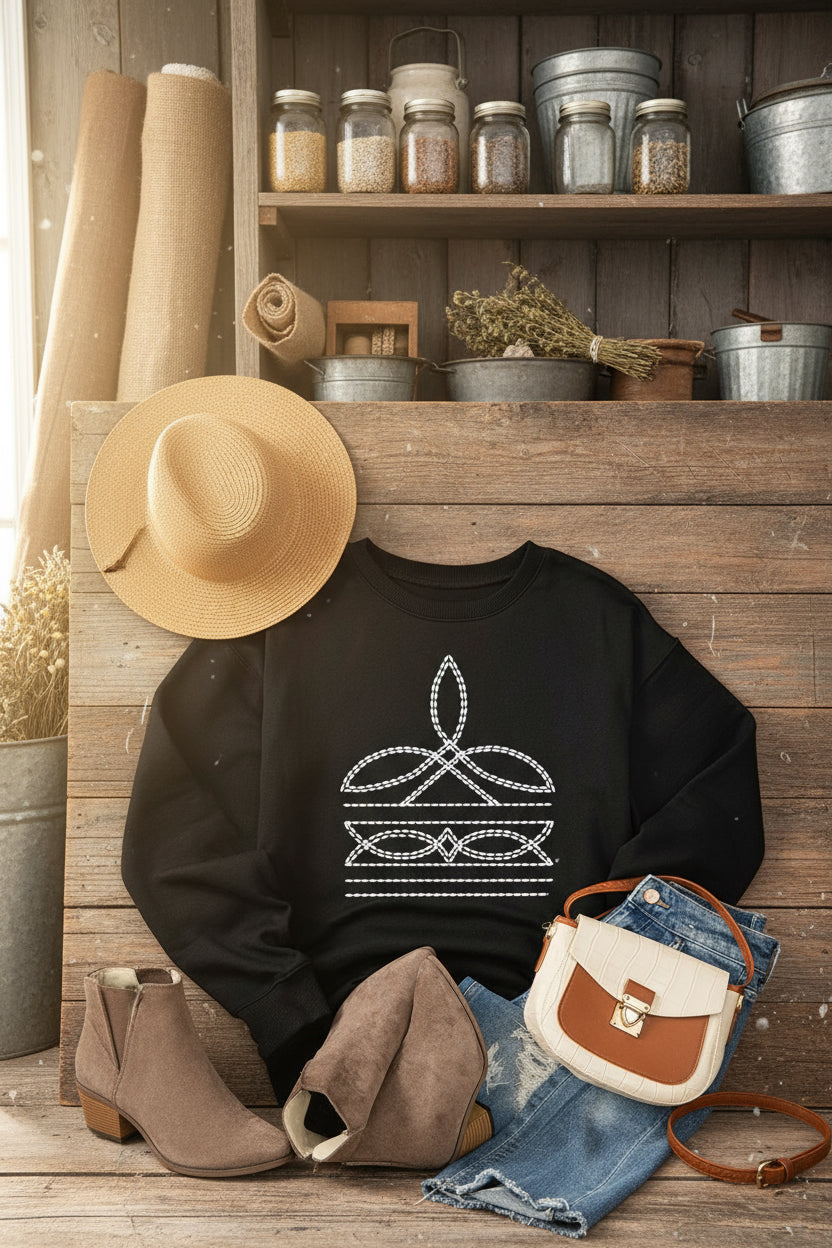 Heritage Collection Premium Cotton Knit Round Neck Pullover Black Limited Edition