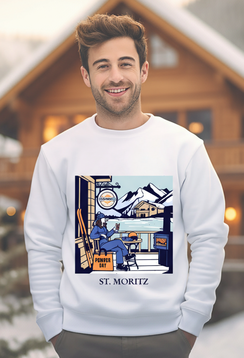 St Moritz Ski Sweatshirt Cotton Polyester Blend Heritage Collection Limited Edition