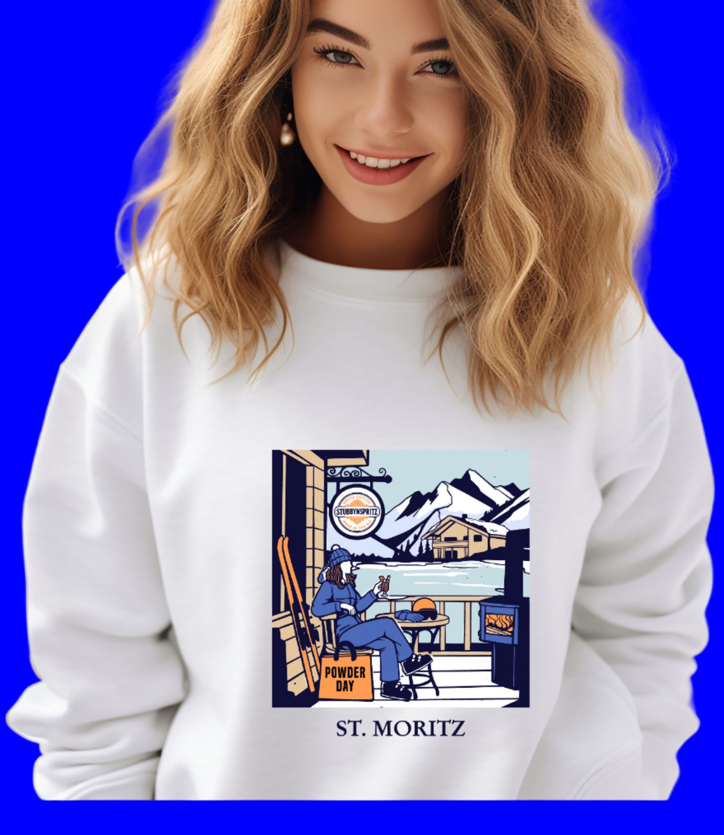 St Moritz Ski Sweatshirt Cotton Polyester Blend Heritage Collection Limited Edition