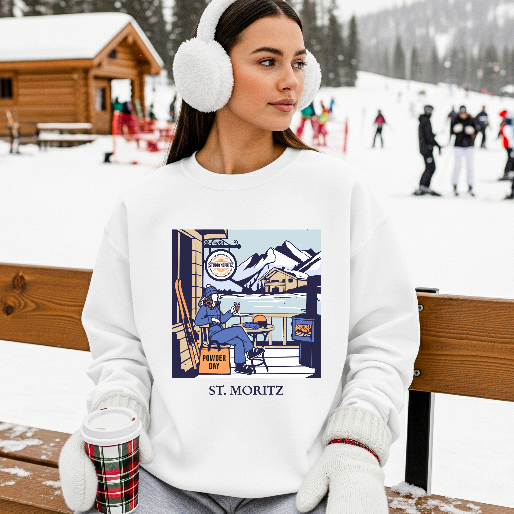 St Moritz Ski Sweatshirt Cotton Polyester Blend Heritage Collection Limited Edition