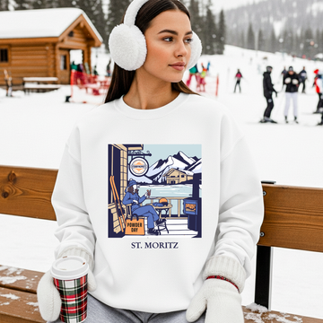 St Moritz Ski Sweatshirt Cotton Polyester Blend Heritage Collection Limited Edition