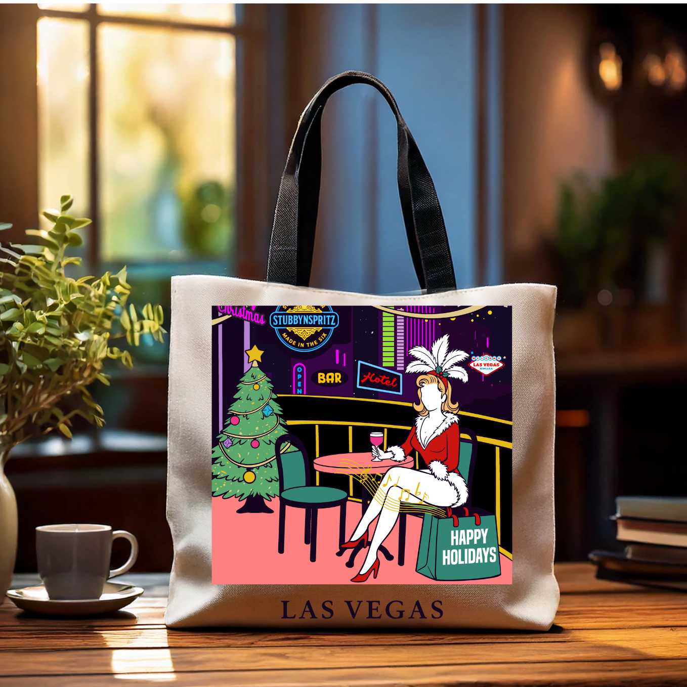 Las Vegas Showgirl Tote Bag Limited Edition Glamour Collection Polyester Gift For Festive Outings
