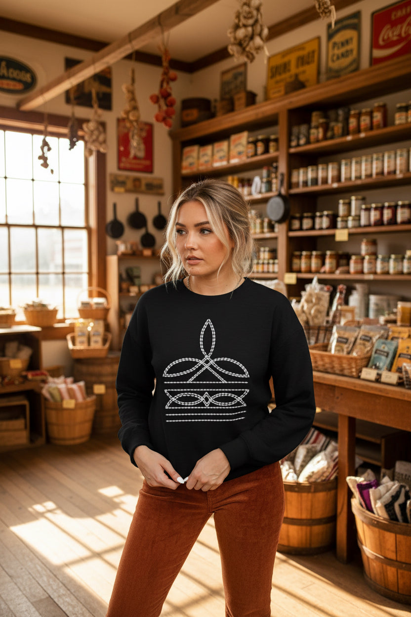 Heritage Collection Premium Cotton Knit Round Neck Pullover Black Limited Edition