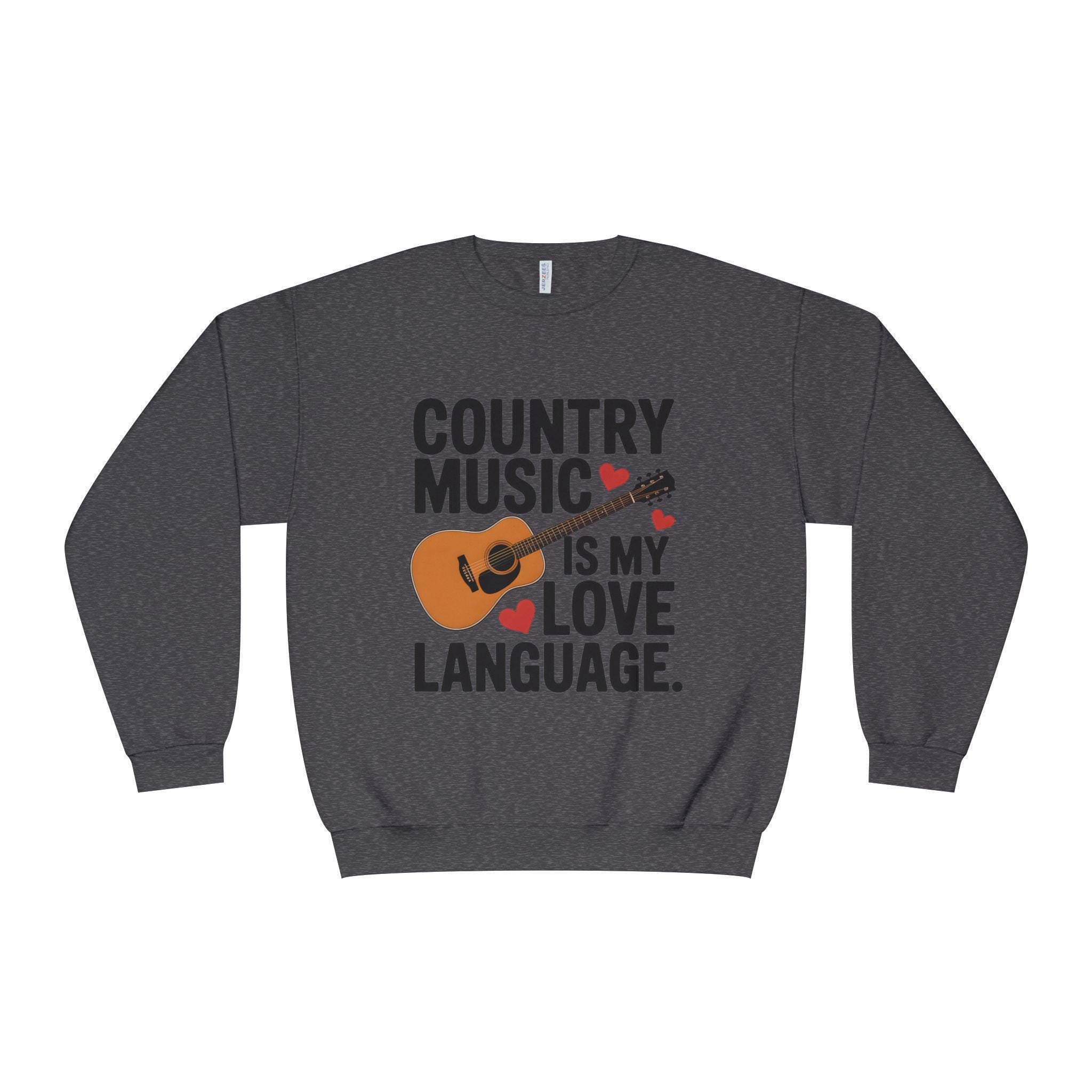 Country Music Script Love Language Crewneck Sweatshirt Vintage Script Collection Limited Edition