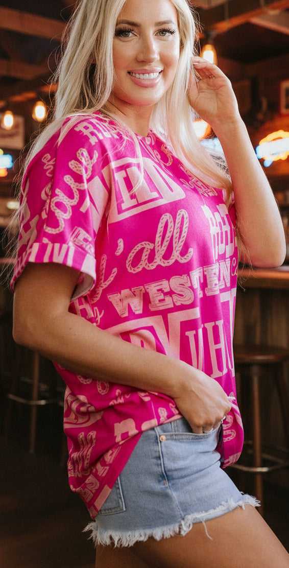 Rose Pima Cotton Cowboy Tee Rose Collection Limited