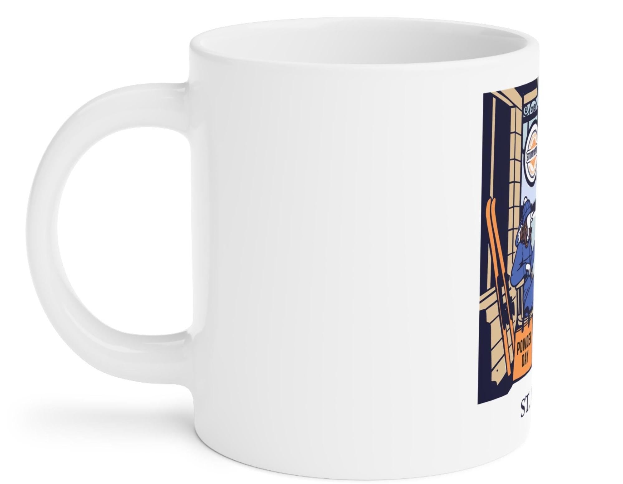 St Moritz Powder Day Mug Ceramic Coffee Cup Limited Edition