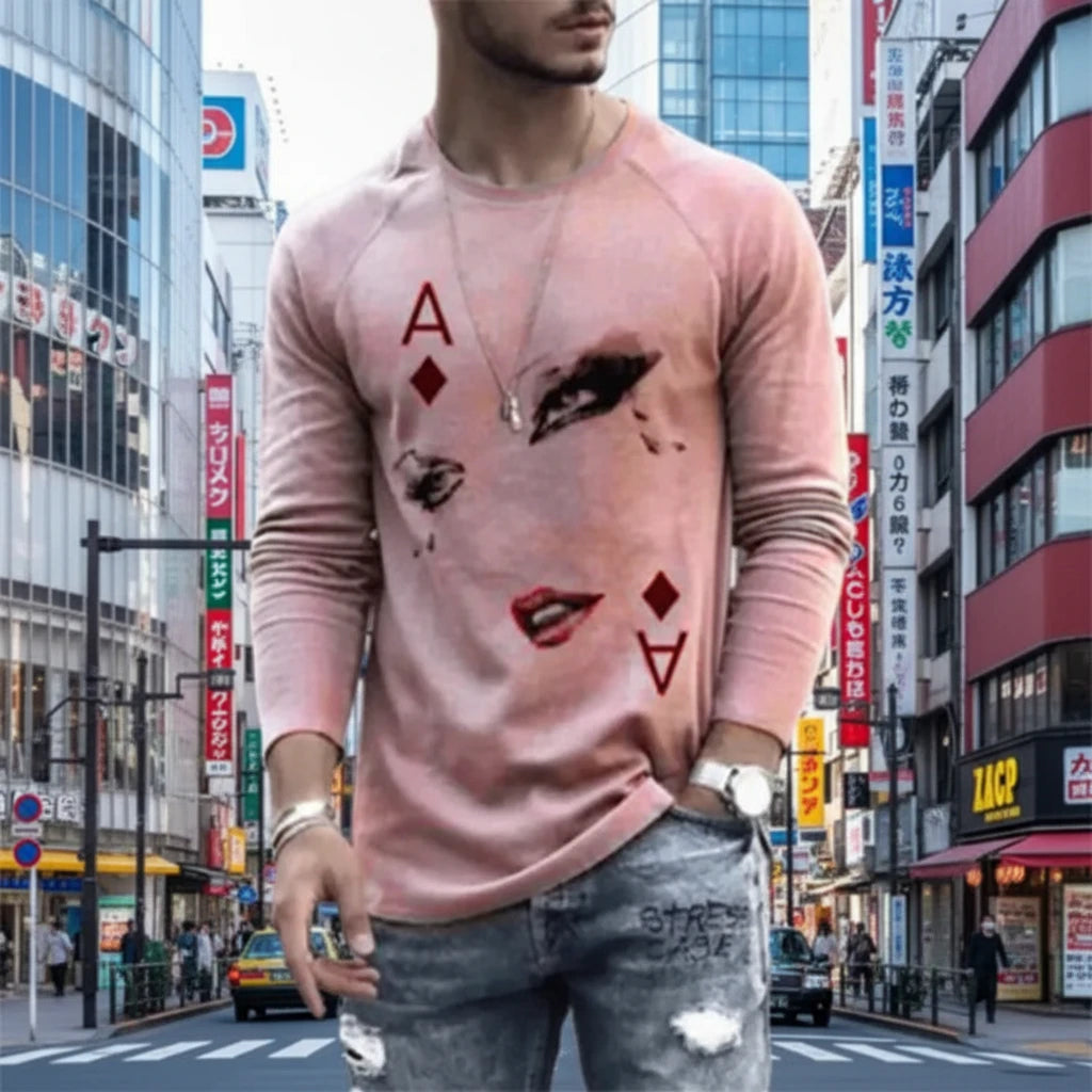 Men's Graphic Long Sleeve T-Shirt - Fall Collection