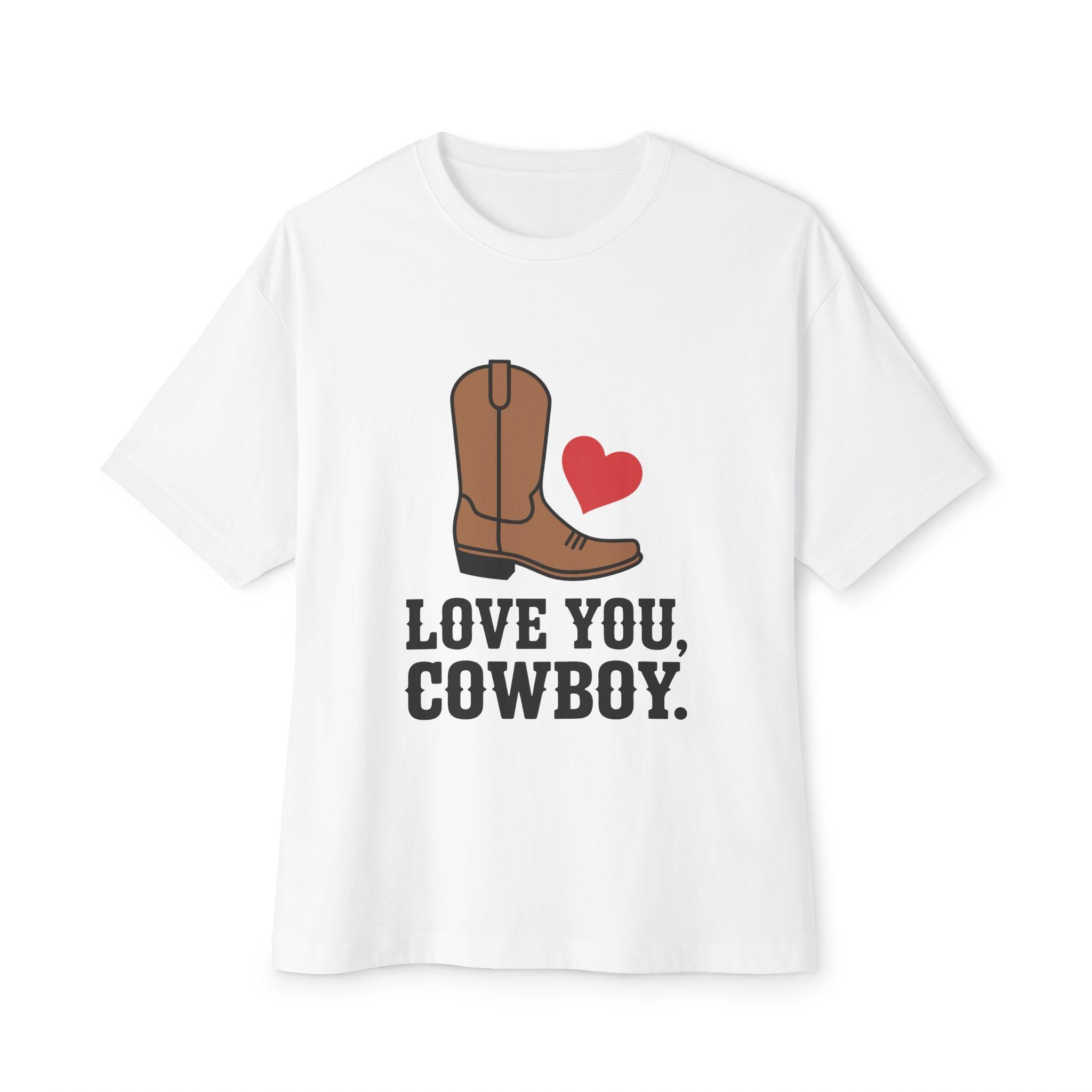 Country Love Cowboy Heart Tee Premium Cotton Collection Oversized Limited Edition Relaxed Fit