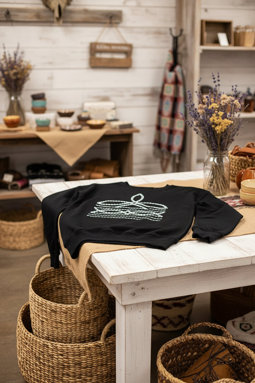 Heritage Collection Premium Cotton Knit Round Neck Pullover Black Limited Edition