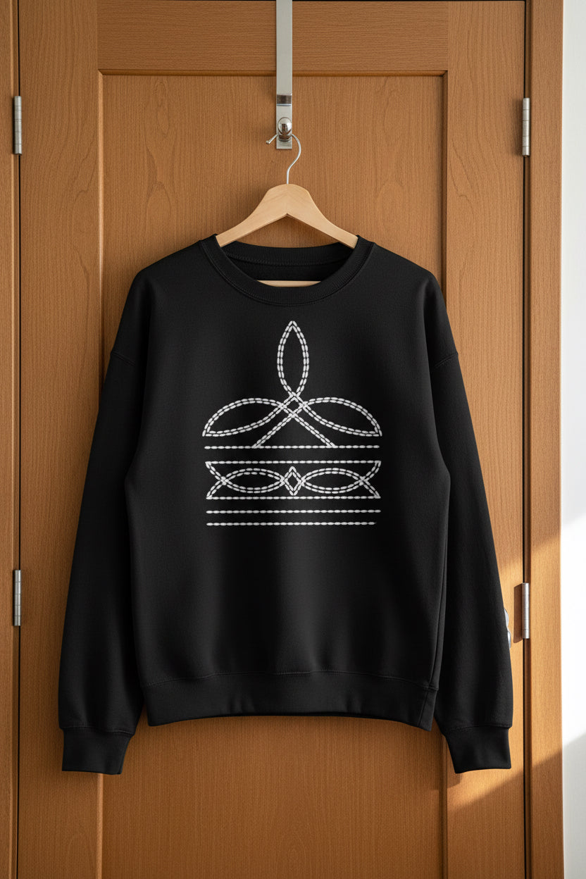 Heritage Collection Premium Cotton Knit Round Neck Pullover Black Limited Edition