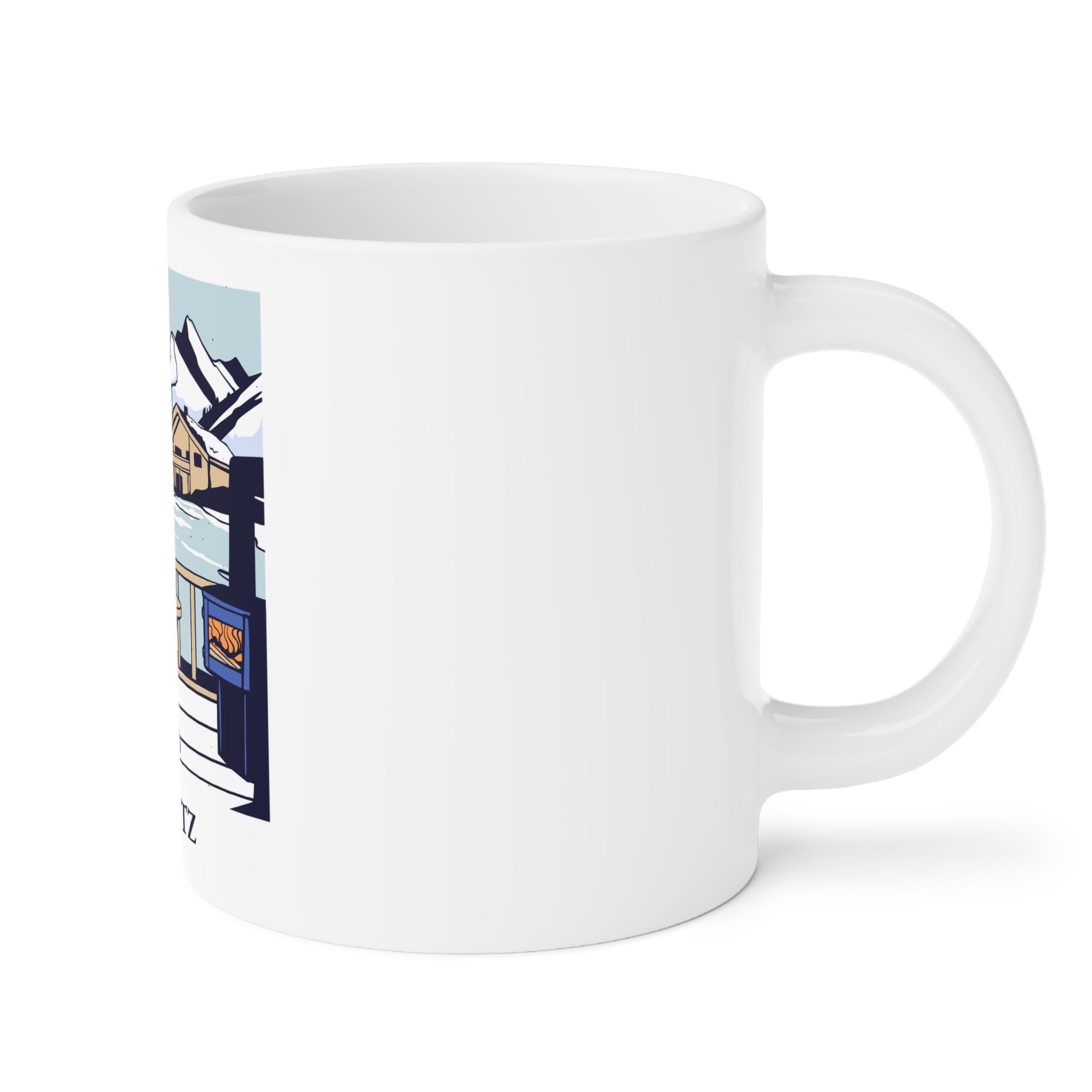 St Moritz Powder Day Mug Ceramic Coffee Cup Limited Edition