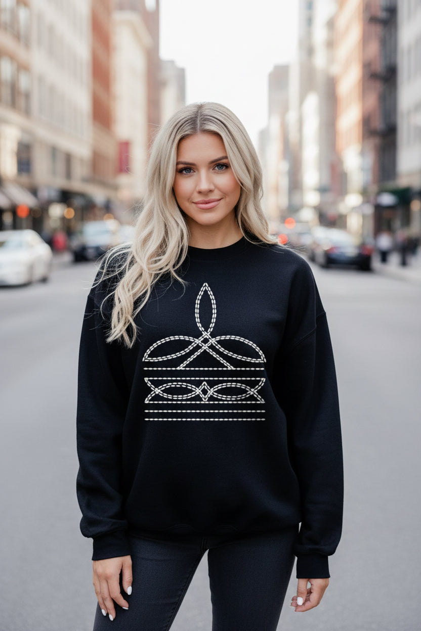 Heritage Collection Premium Cotton Knit Round Neck Pullover Black Limited Edition