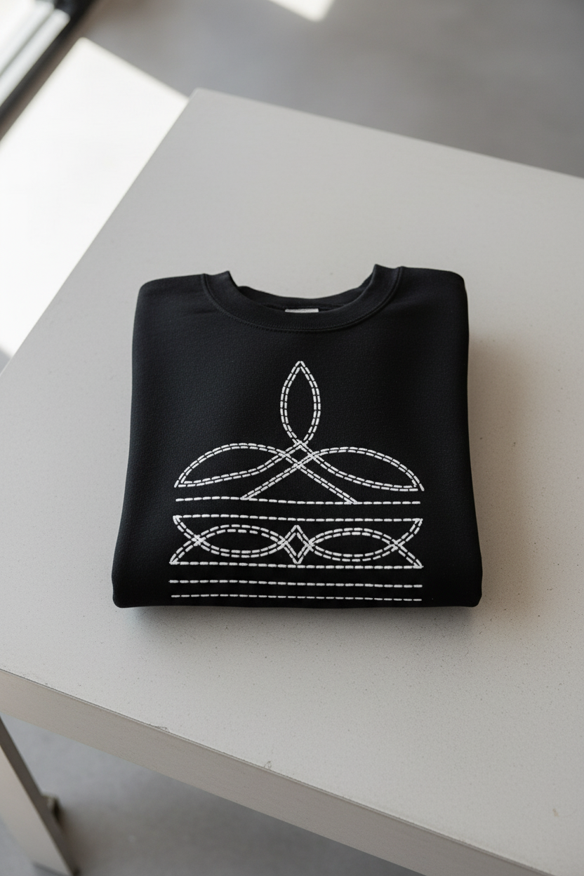 Heritage Collection Premium Cotton Knit Round Neck Pullover Black Limited Edition