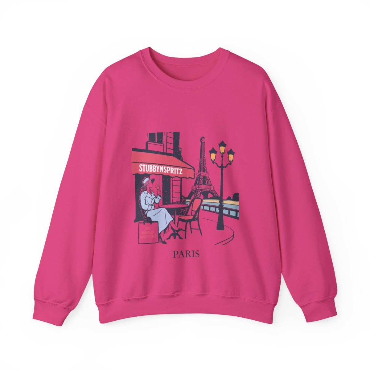 Paris Cafe Sweatshirt: Eiffel Tower Graphic Pullover, French Style
