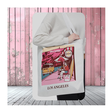 Los Angeles Hollywood Graphic Tote Bag Canvas Collection Limited Edition Premium Urban Craft