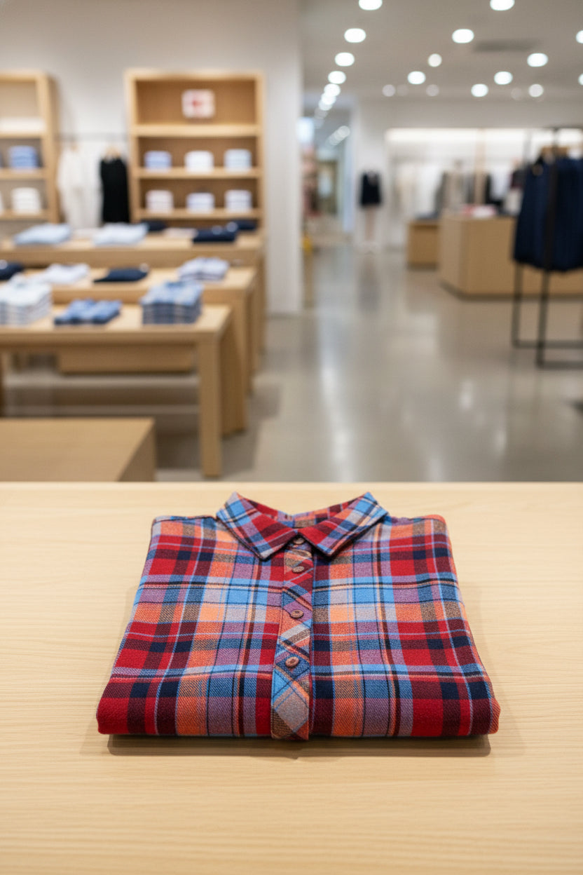 Red Plaid Print Loose Vintage Shirt