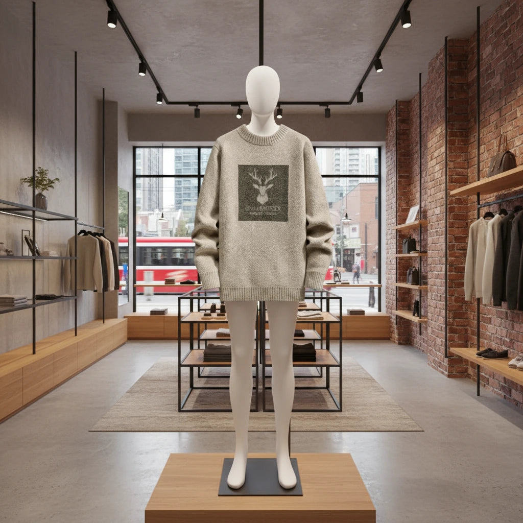 Men's Fashionable High Neck Warm Knit Sweater