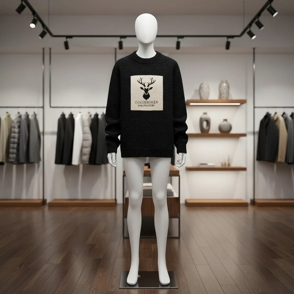 Men's Fashionable High Neck Warm Knit Sweater