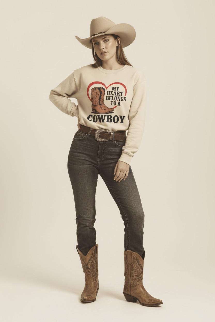 Sweatshirt NuBlend Fleece Cowboy Heart Limited Edition