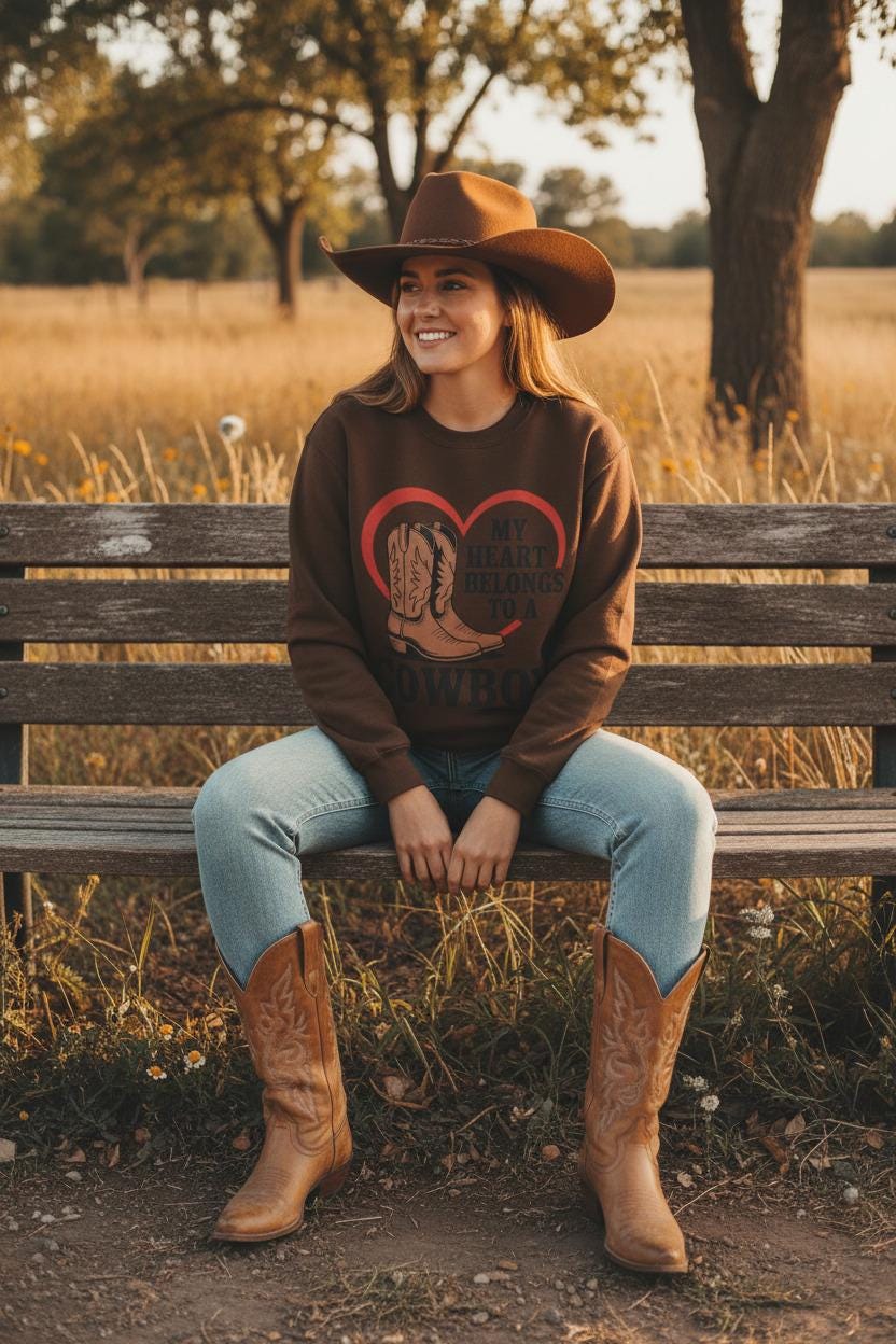Sweatshirt NuBlend Fleece Cowboy Heart Limited Edition