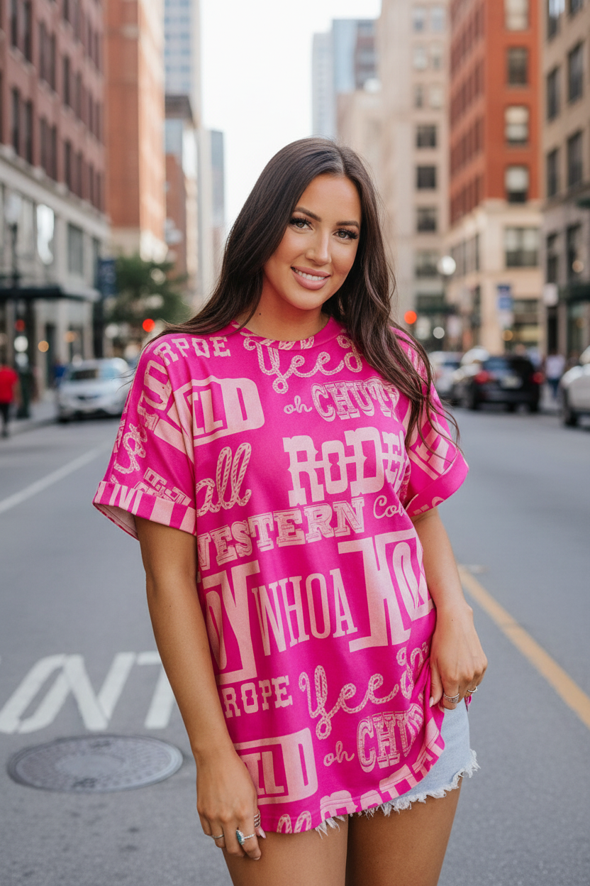 Rose Pima Cotton Cowboy Tee Rose Collection Limited