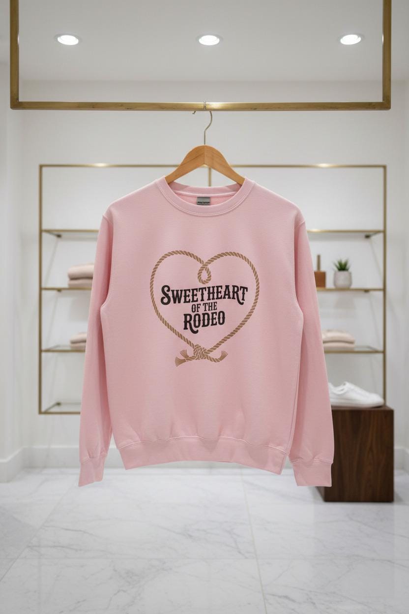 Sweetheart Of The Rodeo Sweatshirt Vintage Cowgirl Script Collection Limited Edition