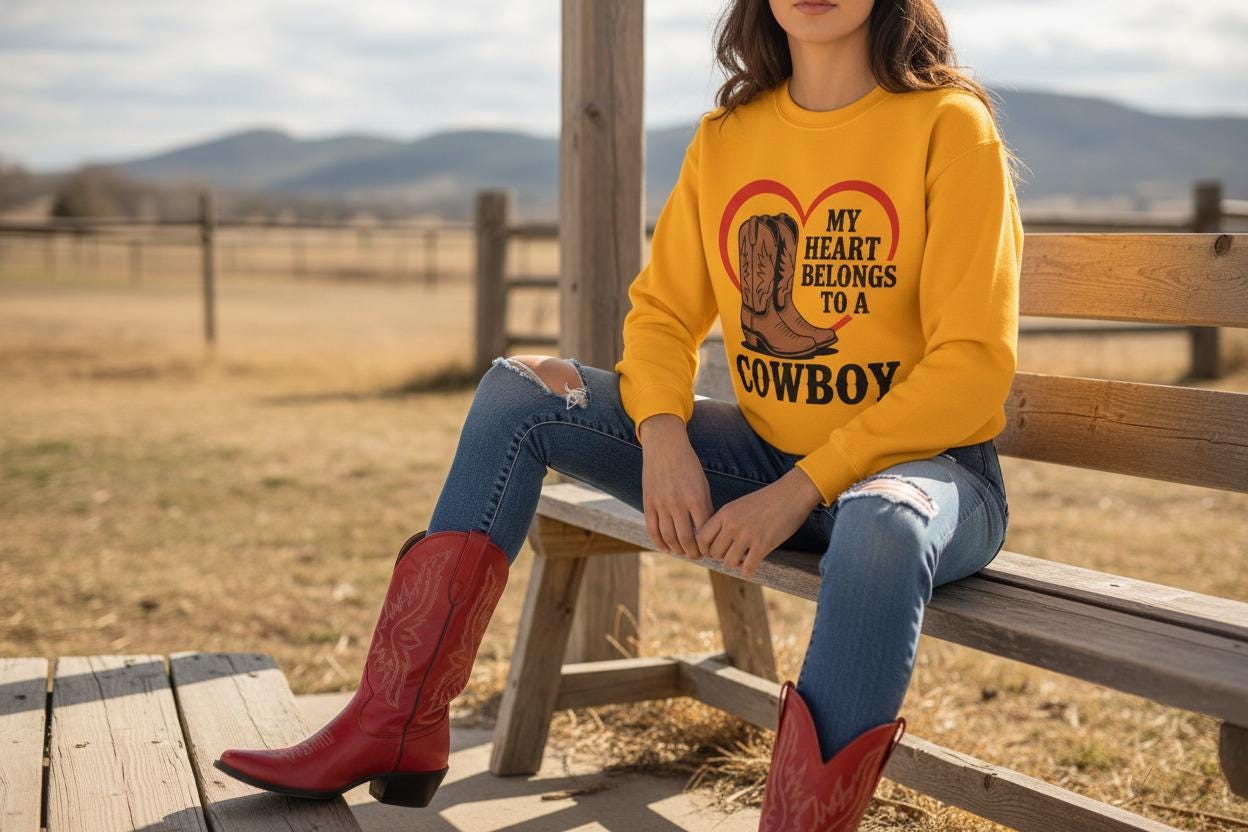 Sweatshirt NuBlend Fleece Cowboy Heart Limited Edition