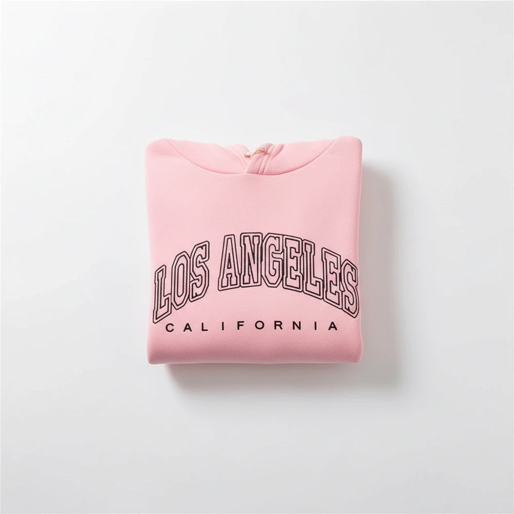 Los Angeles California Letter Print Womens Hoodie Pullover