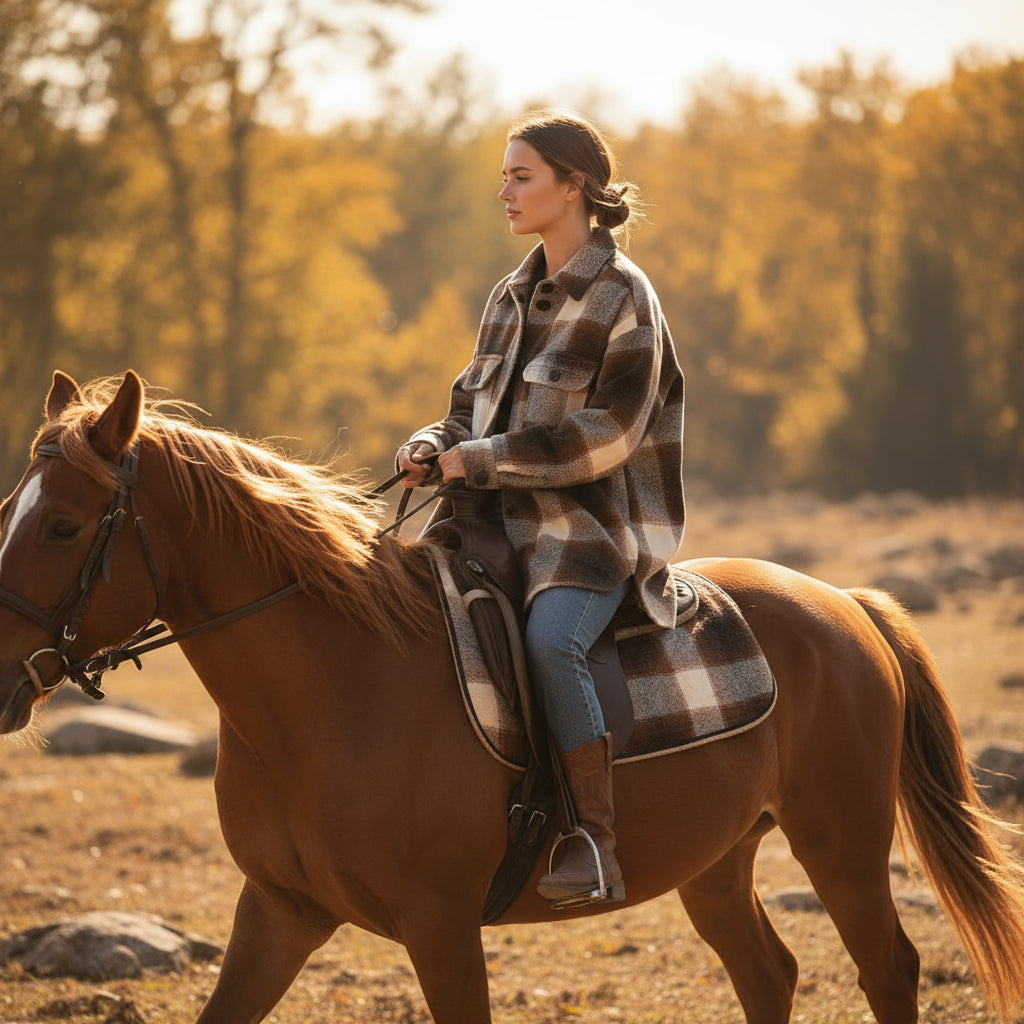 Slim Fit Plaid Shirt Jacket