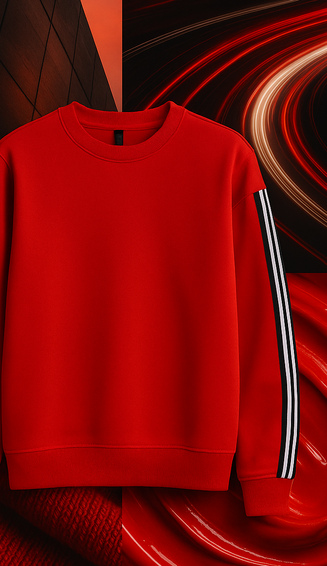 Fiery Red Varsity Sweatshirt Premium Knit Limited