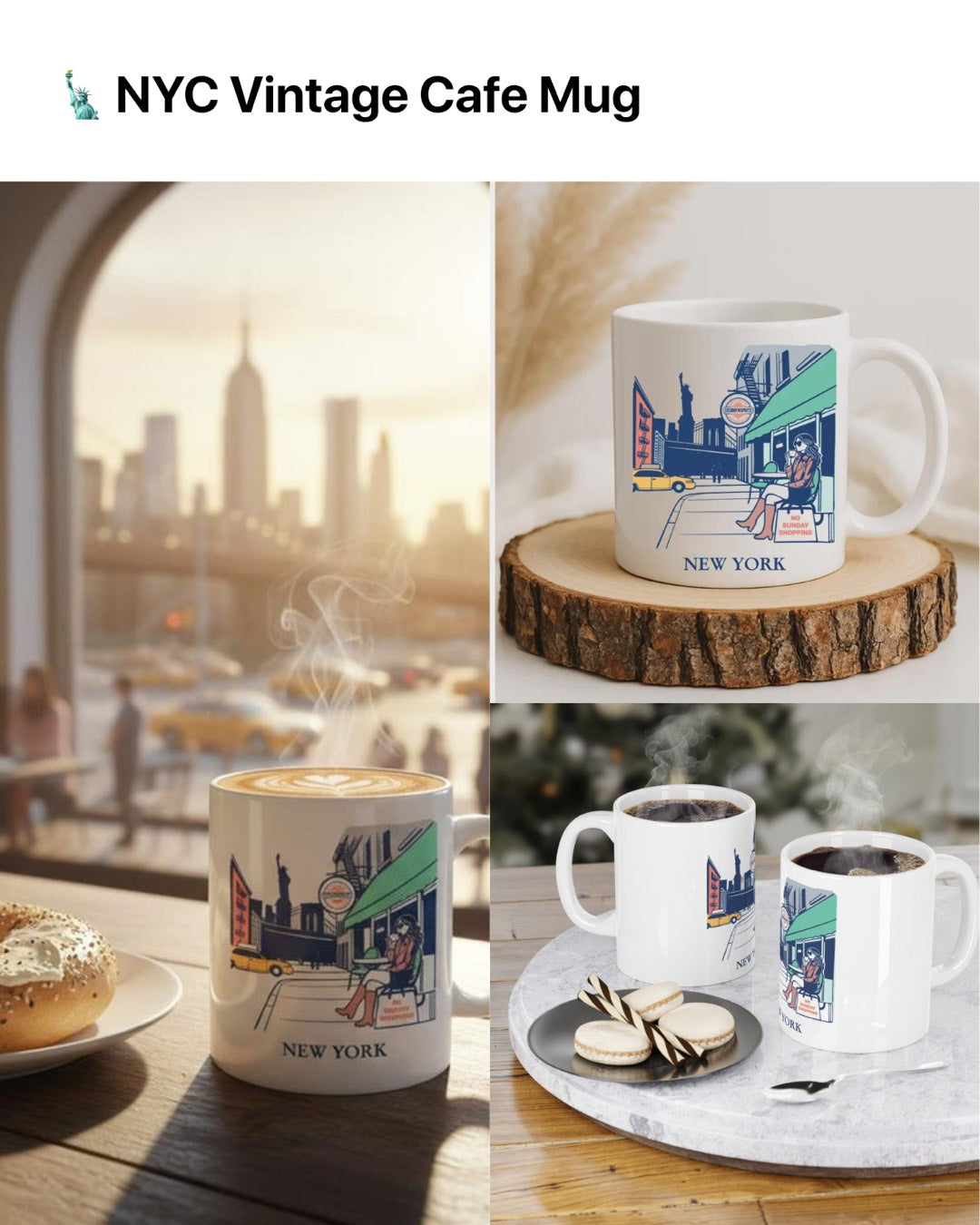 New York Cafe Ceramic Coffee Mug Limited Edition