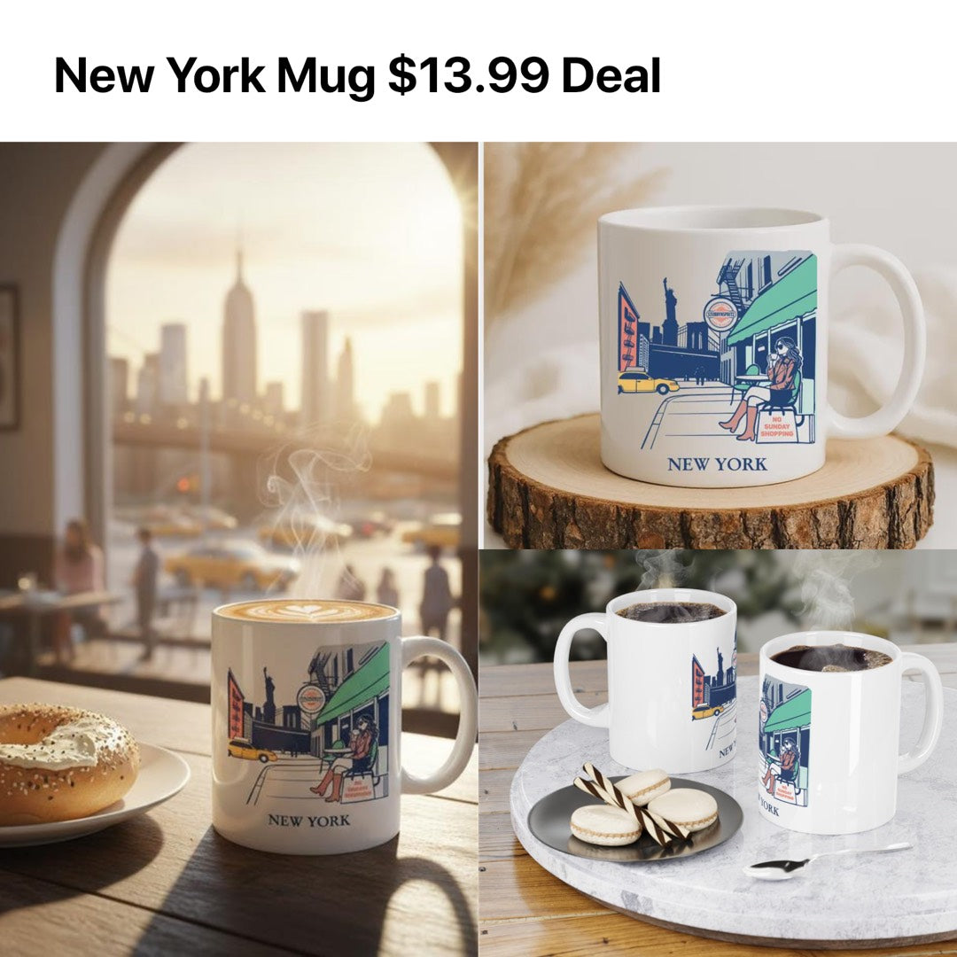New York Cafe Ceramic Coffee Mug Limited Edition