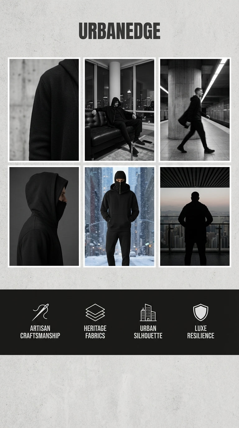 UrbanEdge Double Hood Cardigan Luxe Collection Elite Exclusive Edition For Urban Layering