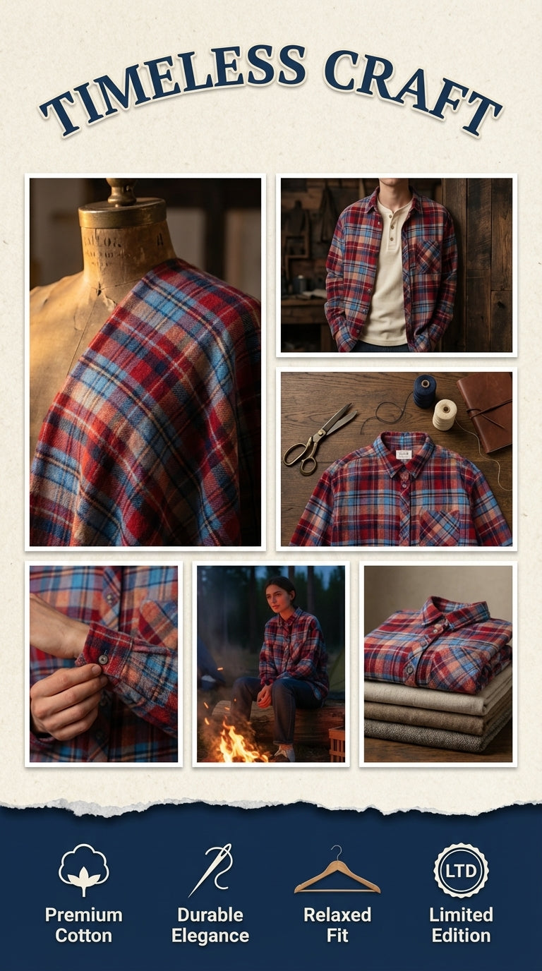 Vintage Plaid Shirt Luxe Cotton Limited Edition