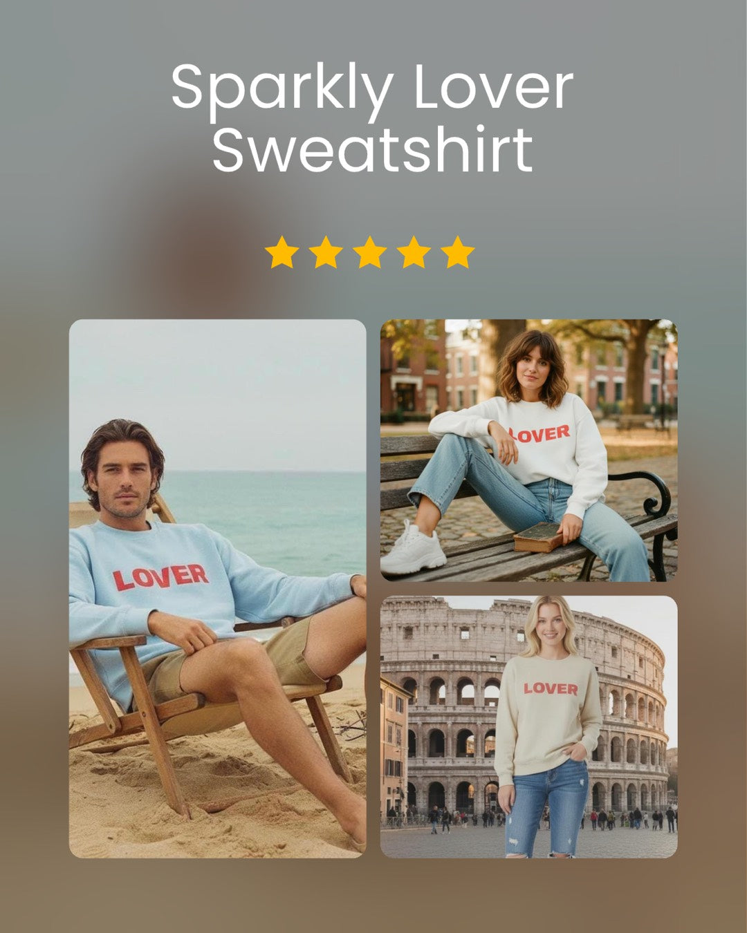 Be In Love City Sweatshirt Embroidered Limited Edition