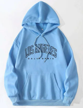 Los Angeles California Letter Print Womens Hoodie Pullover