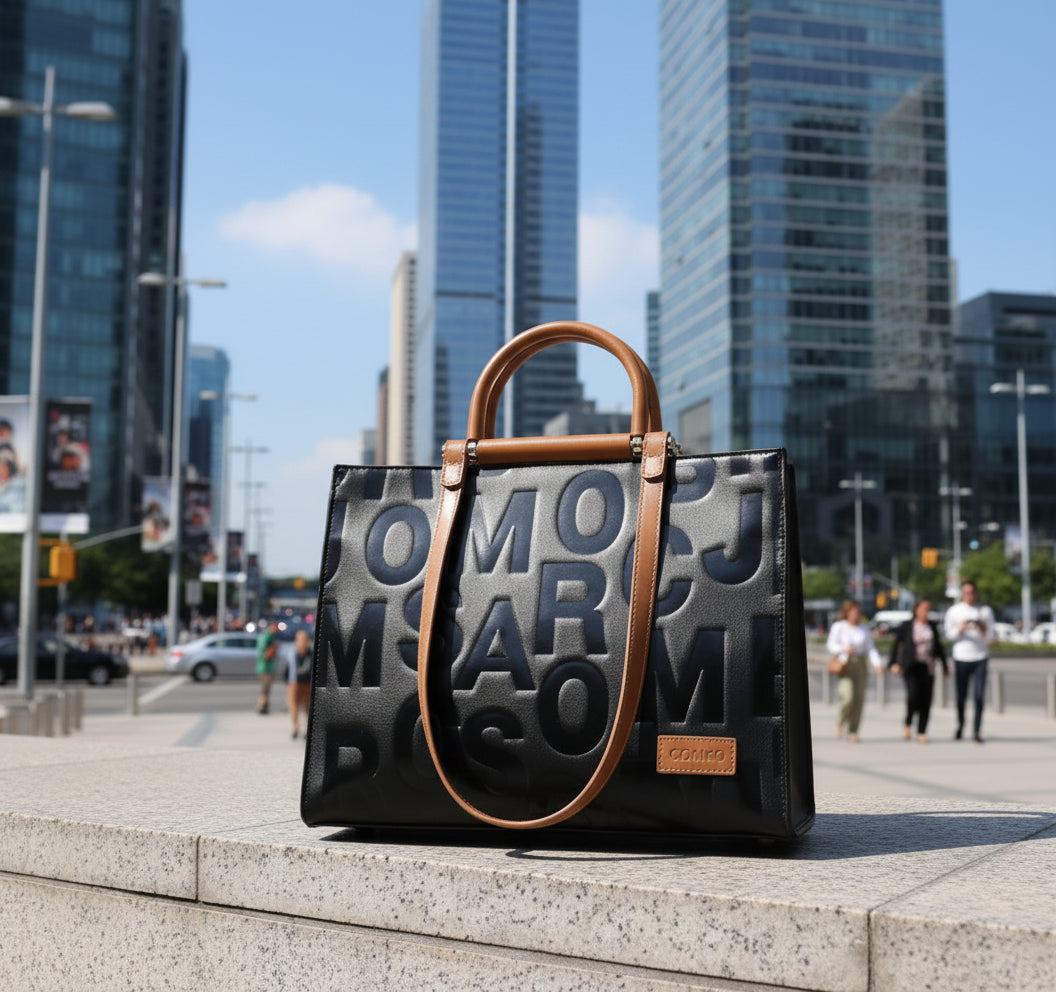 Large Capacity Women's Tote Bag with Letter Design