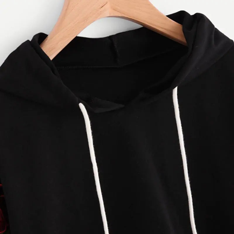 Women's Embroidered Hoodie With Long Sleeves Soft Cozy Layering Top