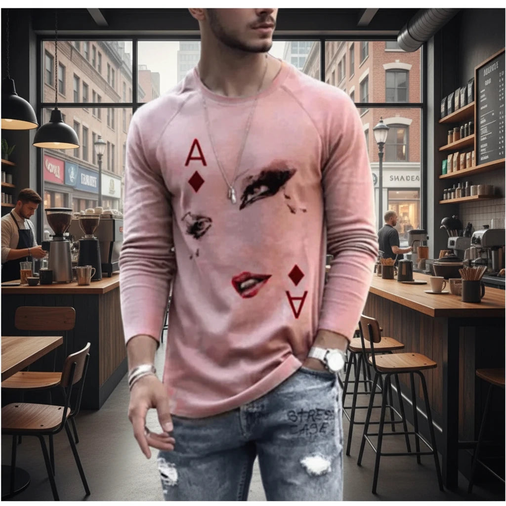 Men's Graphic Long Sleeve T-Shirt - Fall Collection