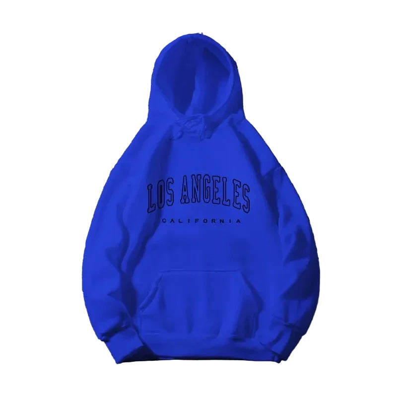 Los Angeles California Letter Print Womens Hoodie Pullover