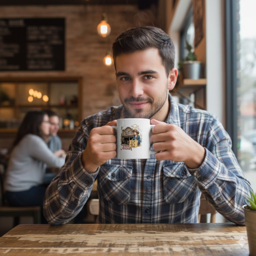 Texas Ceramic Coffee Mug: Country Music Gift, Western Decor