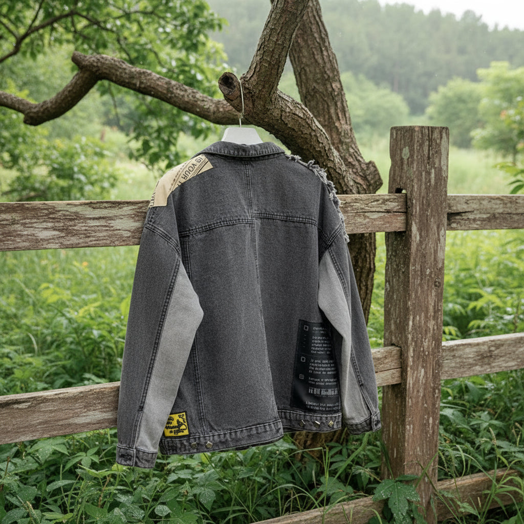 Vintage Style Patchwork Denim Jacket for Fall