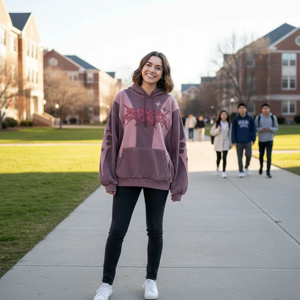 Y2K Grunge Pullover Hoodies for Women